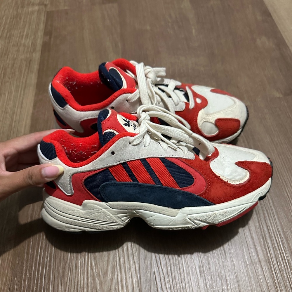 Adidas Cream and Red Sneakers